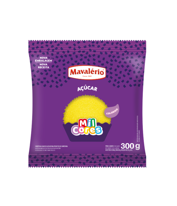AÇÚCAR COLORIDO AMARELO MIL CORES