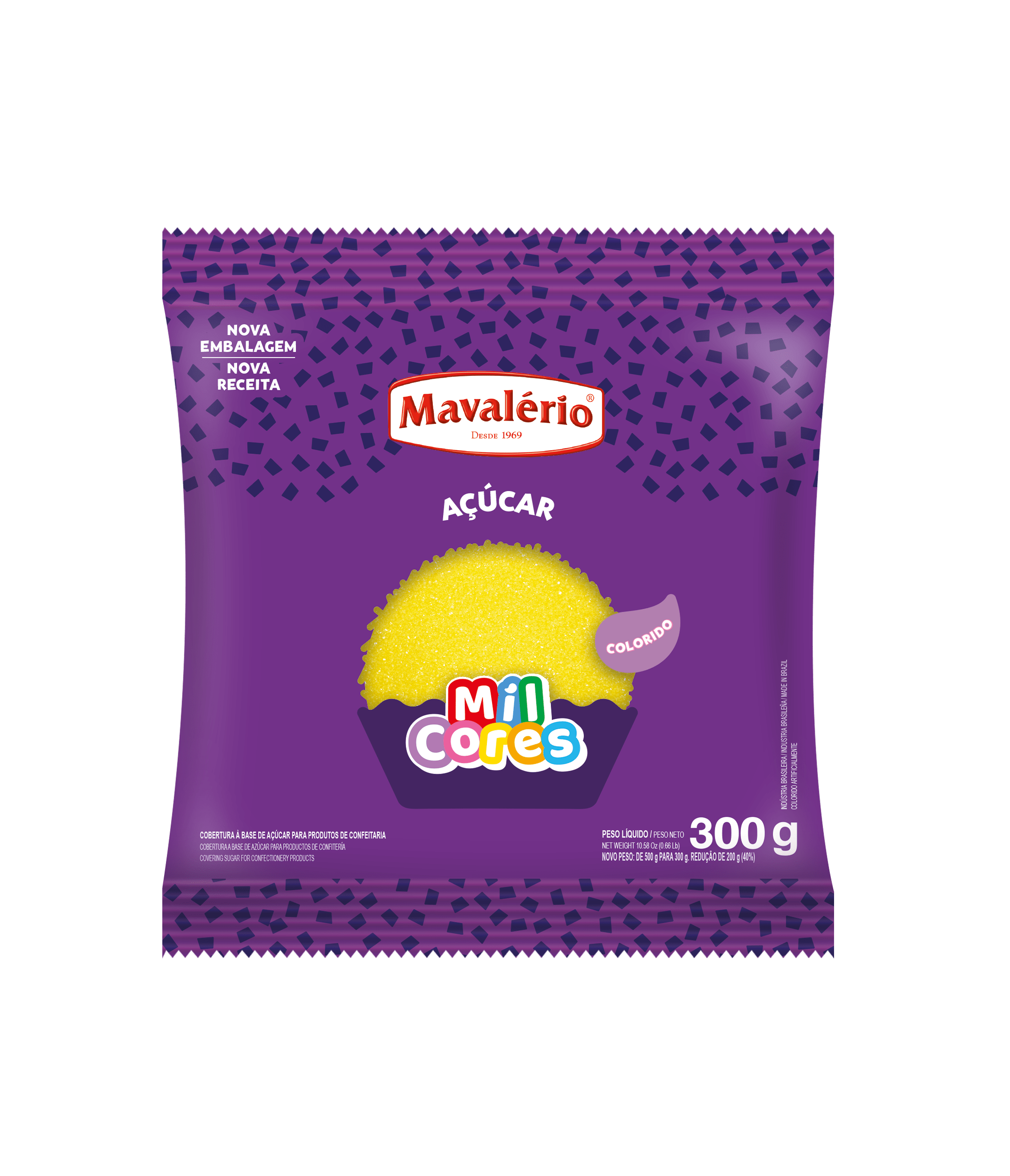 AÇÚCAR COLORIDO AMARELO MIL CORES