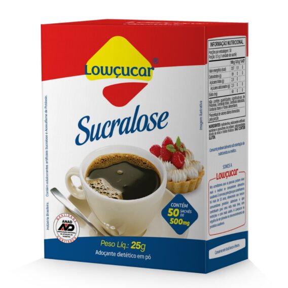Adoçante Lowçucar Sucralose Sachê Cartucho 50 x 0,5G