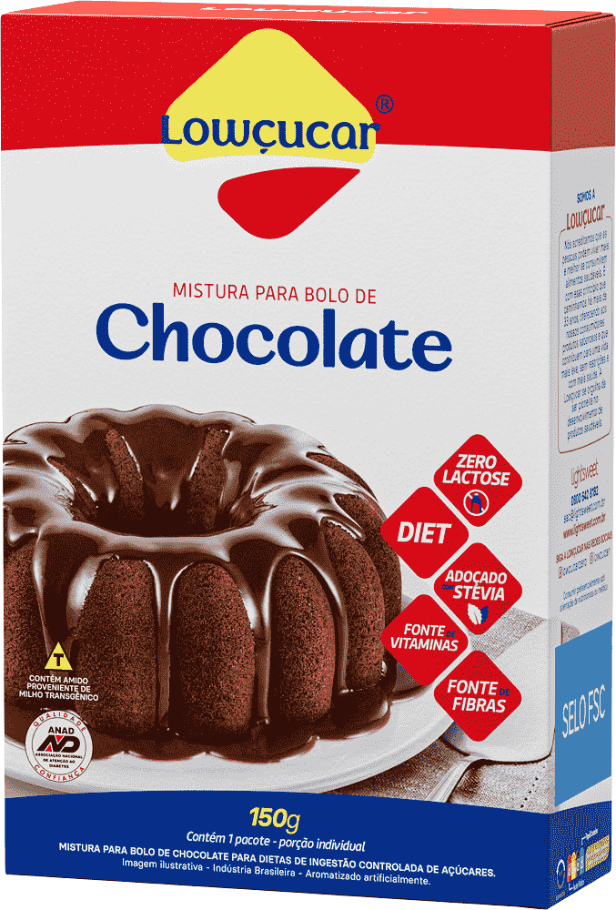 Bolo de Chocolate Zero Adição de Açúcares 150g