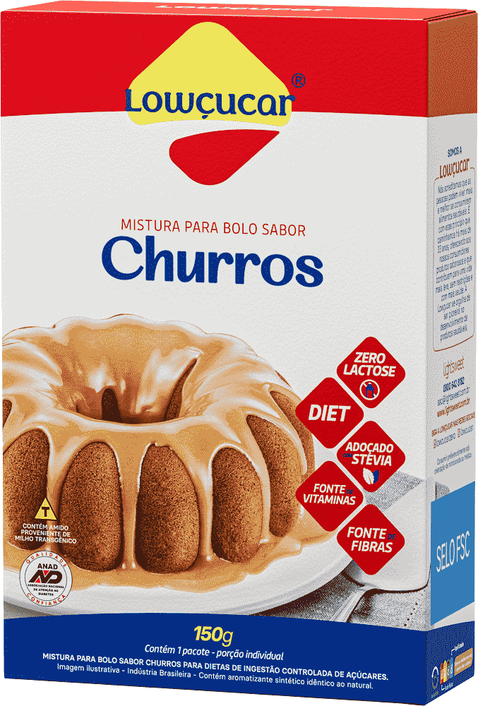 Bolo de Churros Zero Adição de Açúcares 150g