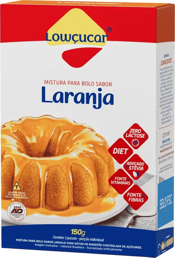 Bolo de Laranja Zero Adição de Açúcares 150g