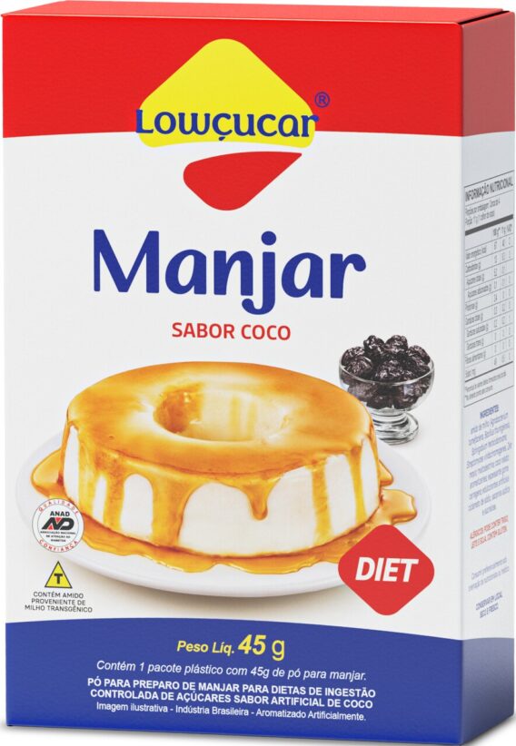Manjar Lowçucar Sabor Coco Zero Açúcares 45g